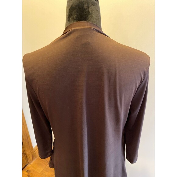 EAST 5th Blouse w/ attached Jacket Size Large Autumn Colors + Stretch 3/4 Sleeve - Picture 5 of 8